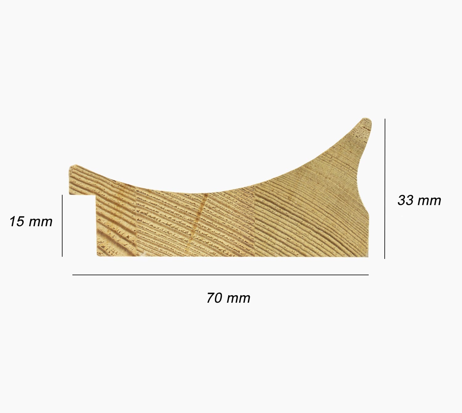 299.010 cadre en bois à la feuille d'or mesure de profil 70x33 mm Lombarda cornici S.n.c.