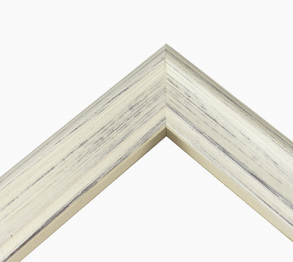 310.920 cadre en bois blanc avec fond marron mesure de profil 60x40 mm Lombarda cornici S.n.c.