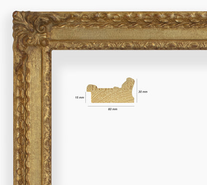 Cor.343,010 Holzrahmen mit Blattgold