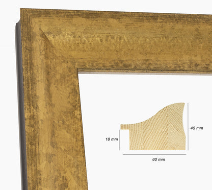 Custom wooden gold frame 345.7601