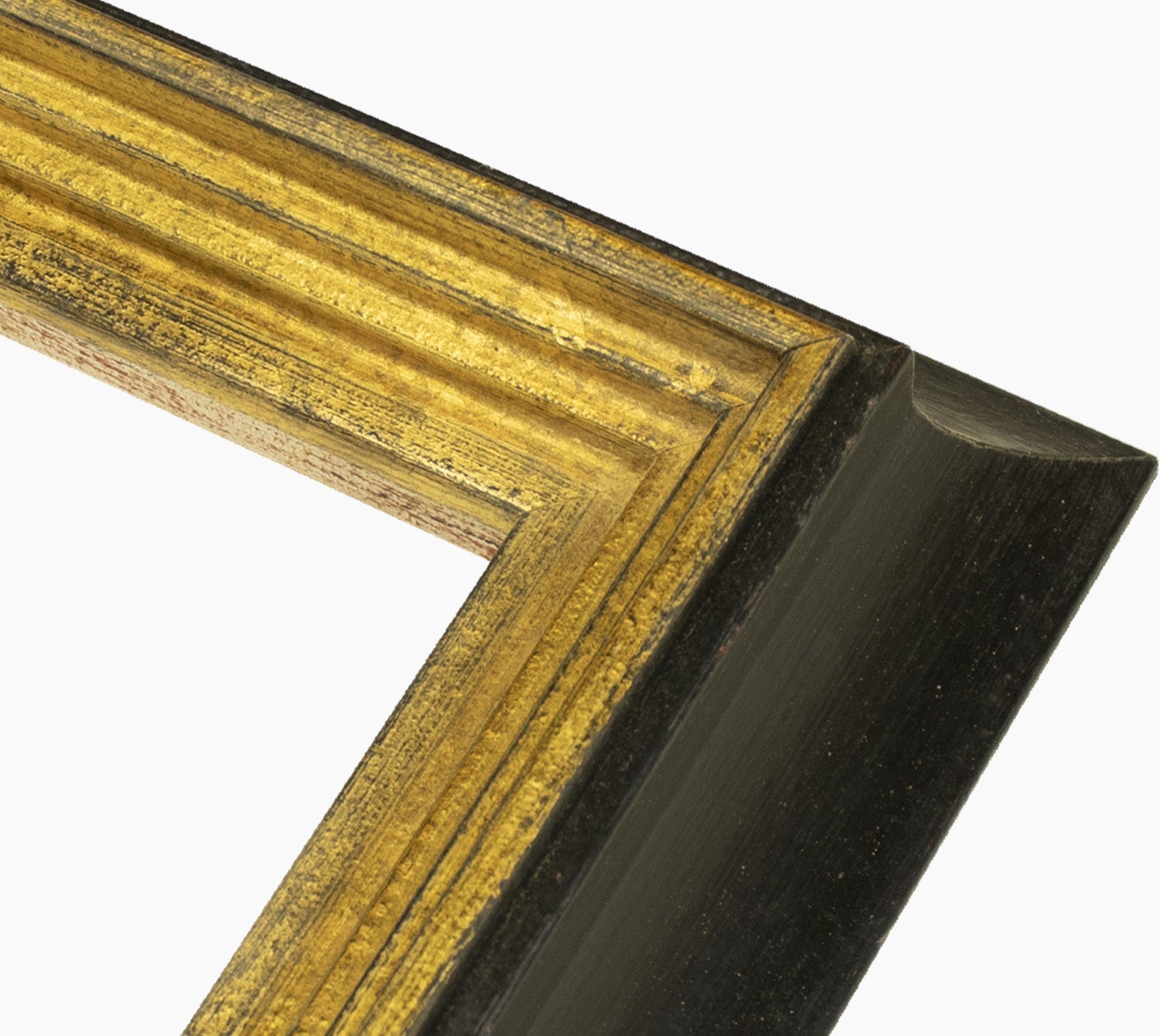 447.601 cadre en bois noire à cire avec fil d'or mesure de profil 65x55 mm Lombarda cornici S.n.c.