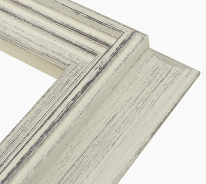 447.920 cadre en bois blanc avec fond marron mesure de profil 65x55 mm Lombarda cornici S.n.c.