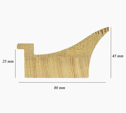 448.915 cadre en bois à fond ocre blanc mesure de profil 80x45 mm Lombarda cornici S.n.c.