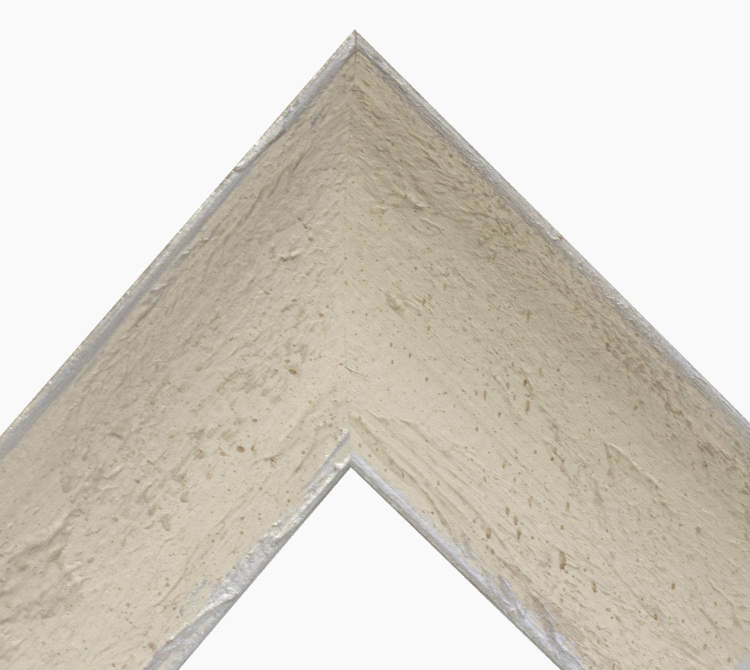 449.450 cadre en bois blanc crème avec argent mesure de profil 100x50 mm Lombarda cornici S.n.c.