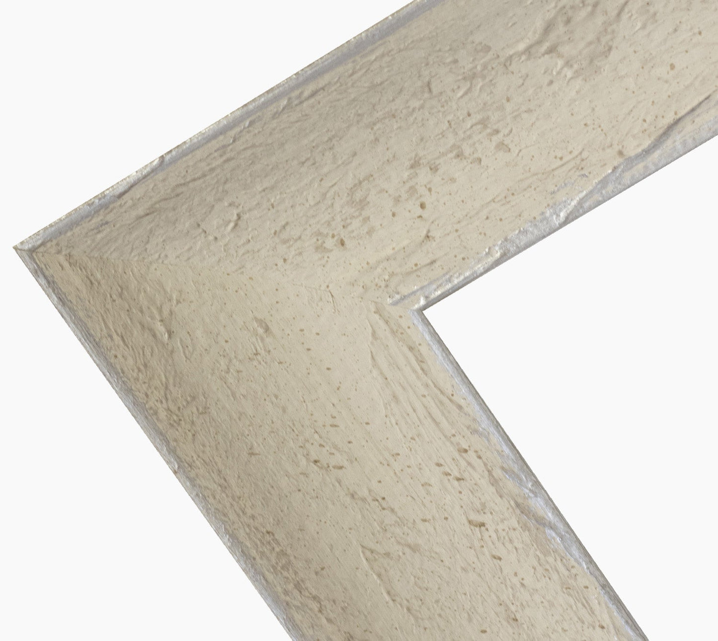 449.450 cadre en bois blanc crème avec argent mesure de profil 100x50 mm Lombarda cornici S.n.c.