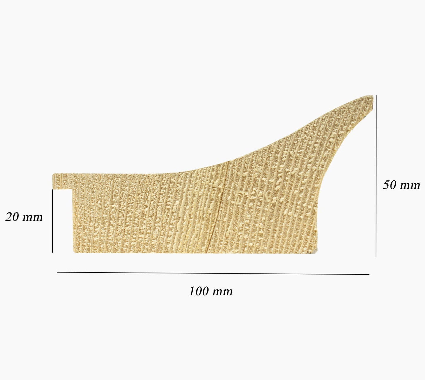 449.450 cadre en bois blanc crème avec argent mesure de profil 100x50 mm Lombarda cornici S.n.c.