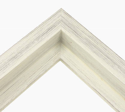 605.920 cadre en bois blanc fond marron mesure de profil 60x55 mm Lombarda cornici S.n.c.