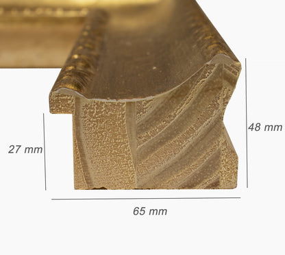 620.010 cadre en bois à la feuille d'or mesure de profil 65x48 mm Lombarda cornici S.n.c.