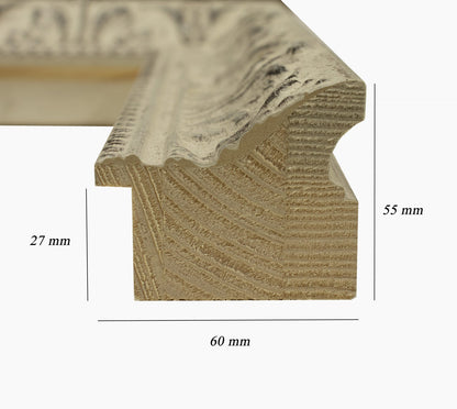 630.2000 crème dégradé noir  mesure de profil 60x55 mm Lombarda cornici S.n.c.