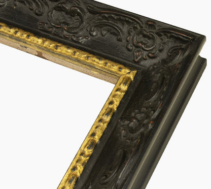 631.601 cadre en bois noir avec fil d'or mesure de profil 65x55 mm Lombarda cornici S.n.c.