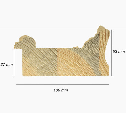 743.010 cadre en bois à la feuille d'or mesure de profil 100x53 mm Lombarda cornici S.n.c.