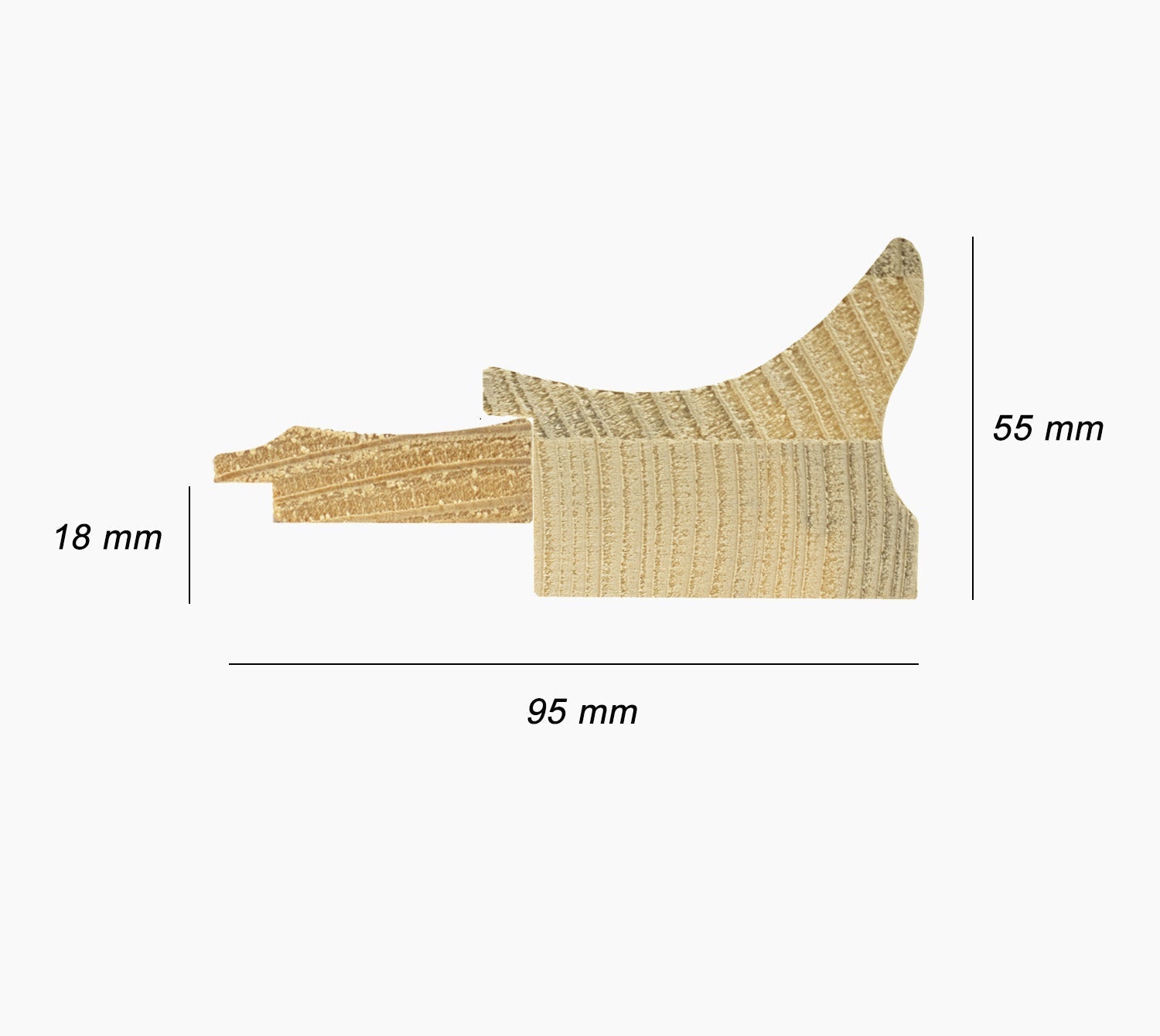 CP3.444.010 cadre en bois avec passe-partout 3,5 fil d'or Lombarda cornici S.n.c.